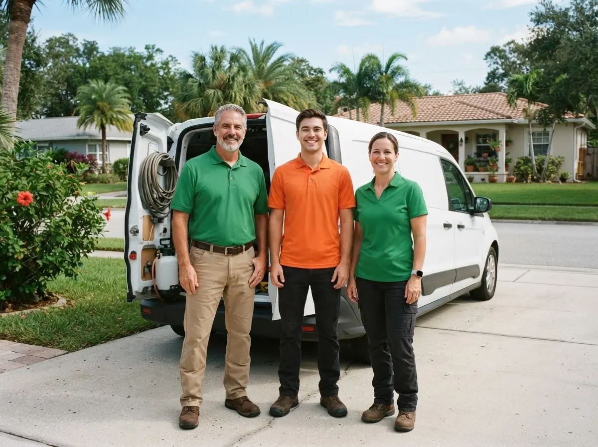 The Palmetto Hawk Pest Control team, pest control service in Tampa, FL